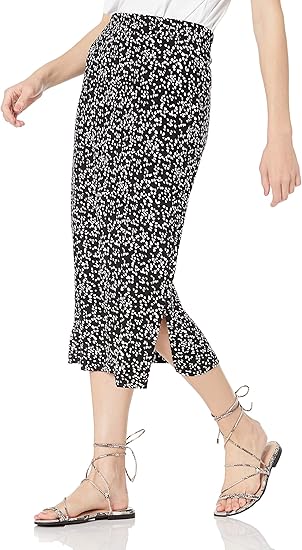Falda midi de punto para mujer